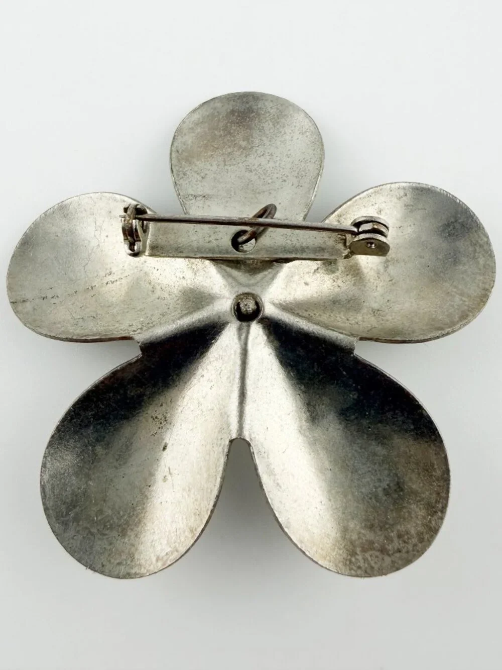 Vintage Silver Tone Tiered Flower Brooch Pin/Pendant - 2.5